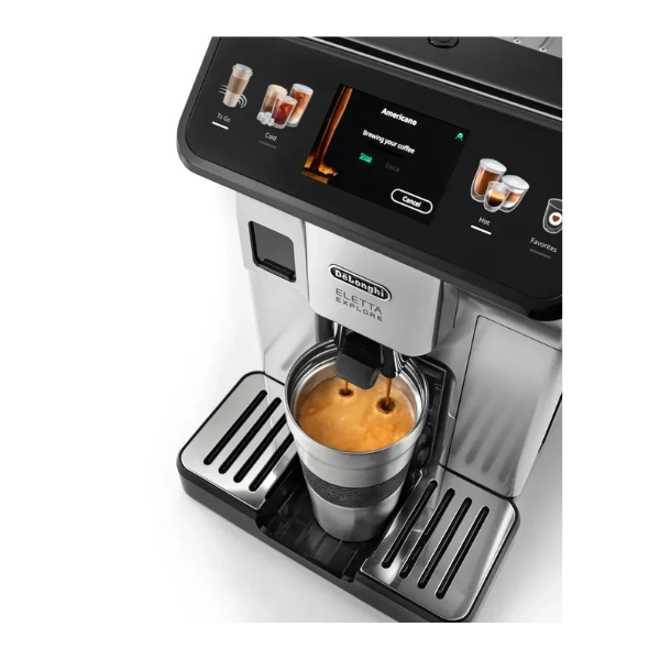 De’Longhi Eletta Explore ECAM450.55.S – Kaffeevollautomat mit heißem & kaltem Milchschaum